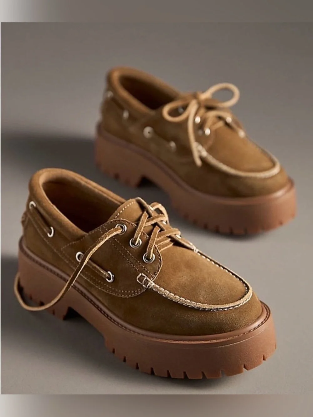 Jeffrey Campbell crushed T lug platform boat shoe loafer